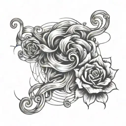 persevere through ups and downs with squiggly line going through the words tattoo design idea