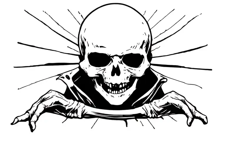 death posing tattoo design idea
