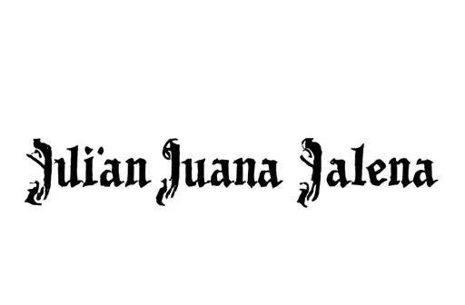 "Julian Juana Jalena
" tattoo design idea
