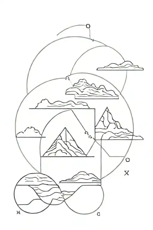 mathematic+geology+ocean tattoo design idea