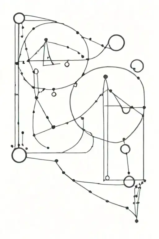 libra and capricorn constellations forming intricate patterns tattoo design idea