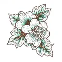 geranium polo mint tattoo design idea