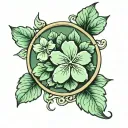 geranium polo mint tattoo design idea