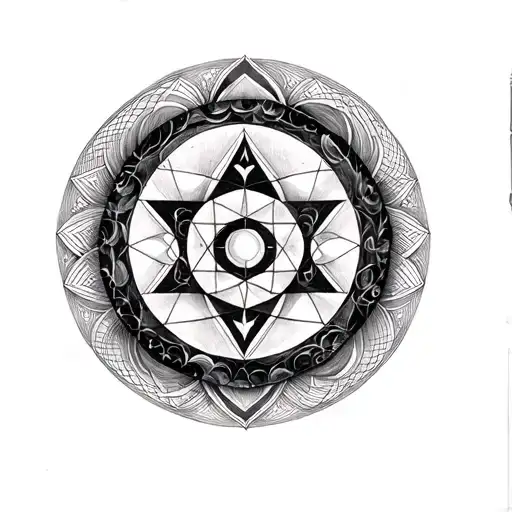 Salvador Dali sacred geometry tattoo design idea