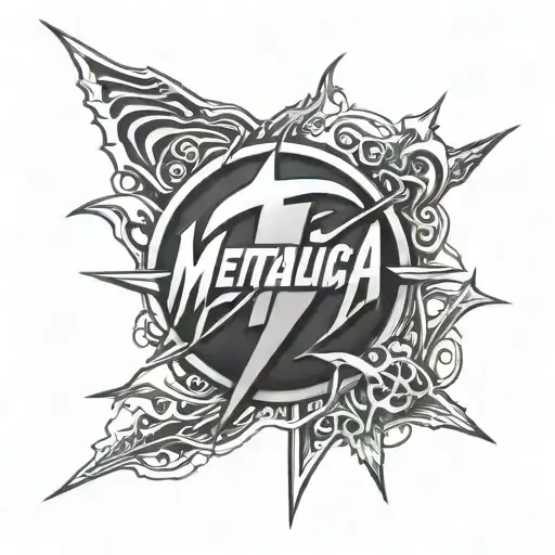 Metallica logo combined tattoo design idea