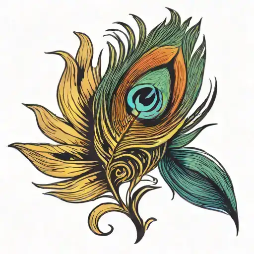 Peacock Feather tattoo design idea