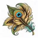 Peacock Feather tattoo design idea
