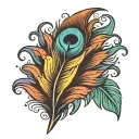 Peacock Feather tattoo design idea