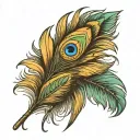 Peacock Feather tattoo design idea