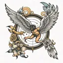 icarus falling tattoo design idea