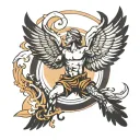 icarus falling tattoo design idea