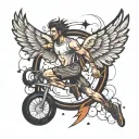 icarus falling tattoo design idea