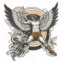 icarus falling tattoo design idea