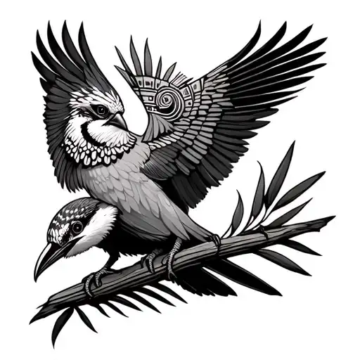Kookaburra in Egyptian style tattoo tattoo design idea
