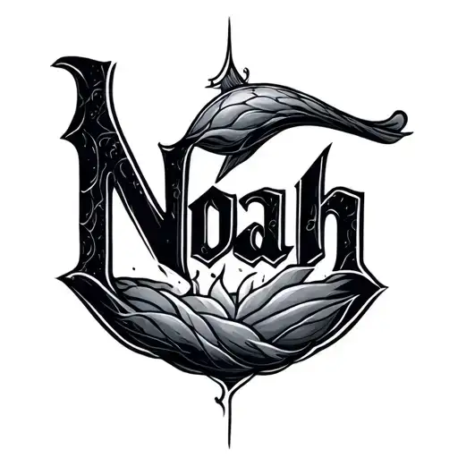 Noah's name tattoo design idea
