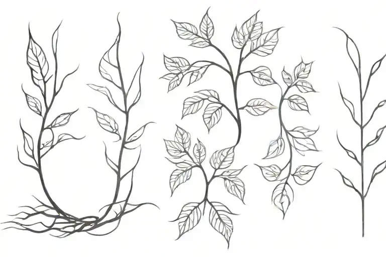 the leaves might change, but the roots stuck  tattoo design idea