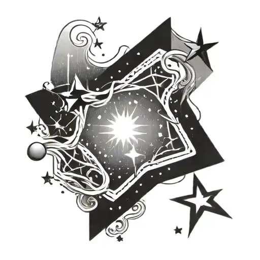 big dipper drawn tattoo design idea