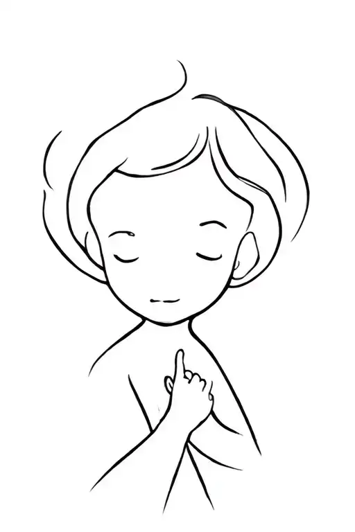 glass child tattoo design idea