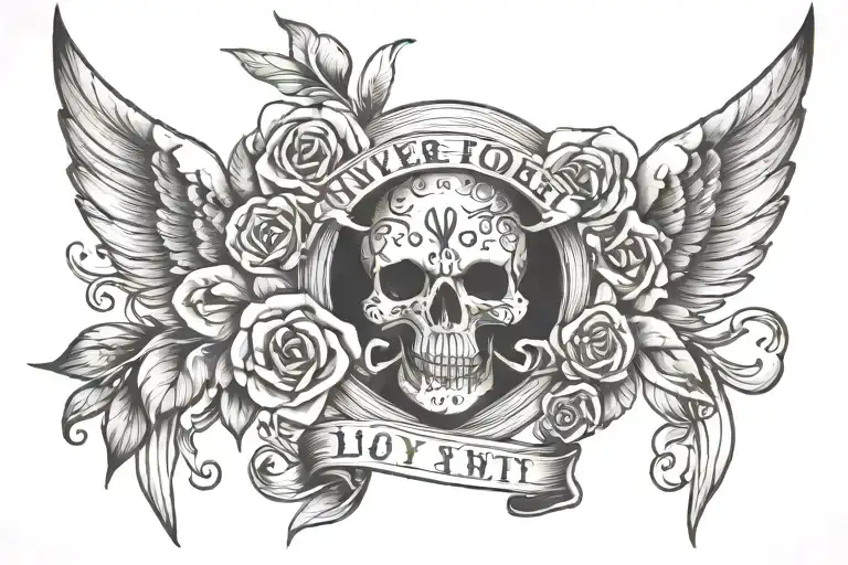 never forget loyalty  tattoo design idea