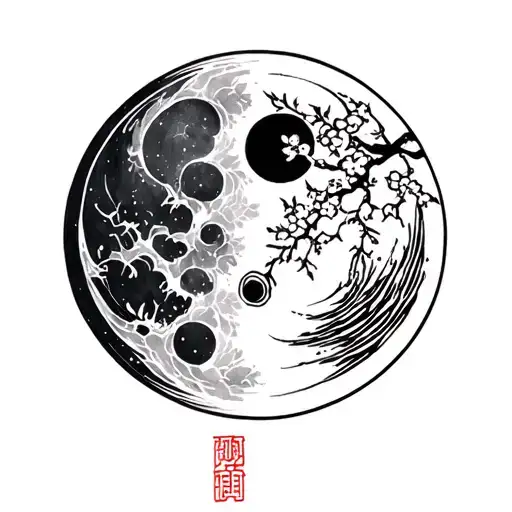 moon inside shravani name written tattoo design idea