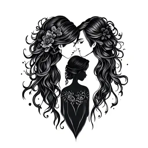 True friends are always together in spirit. tattoo design idea