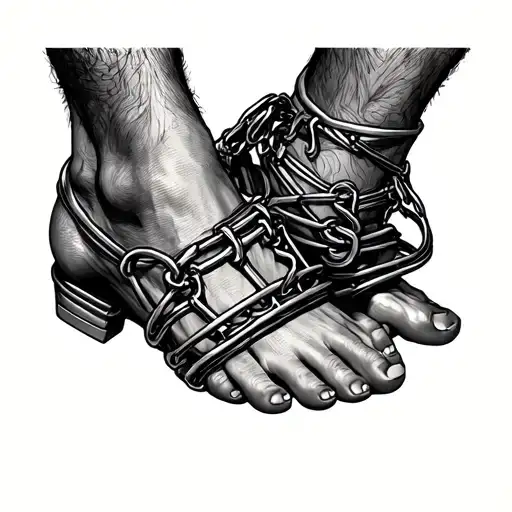 male chastity cage, cuckold, feet tattoo design idea