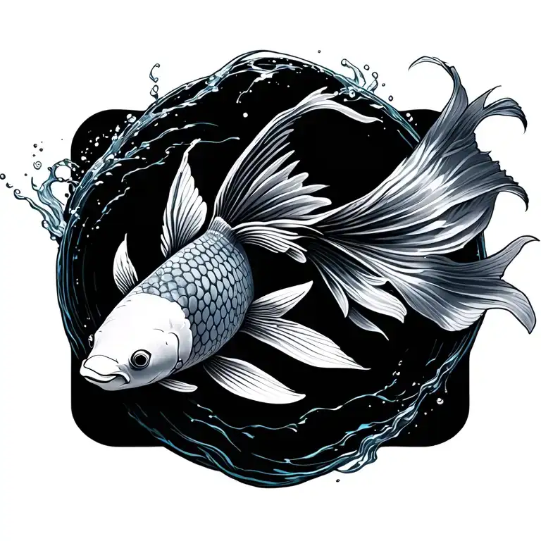 koi fish tattoo design idea