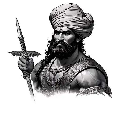 Sikh Warrior tattoo design idea