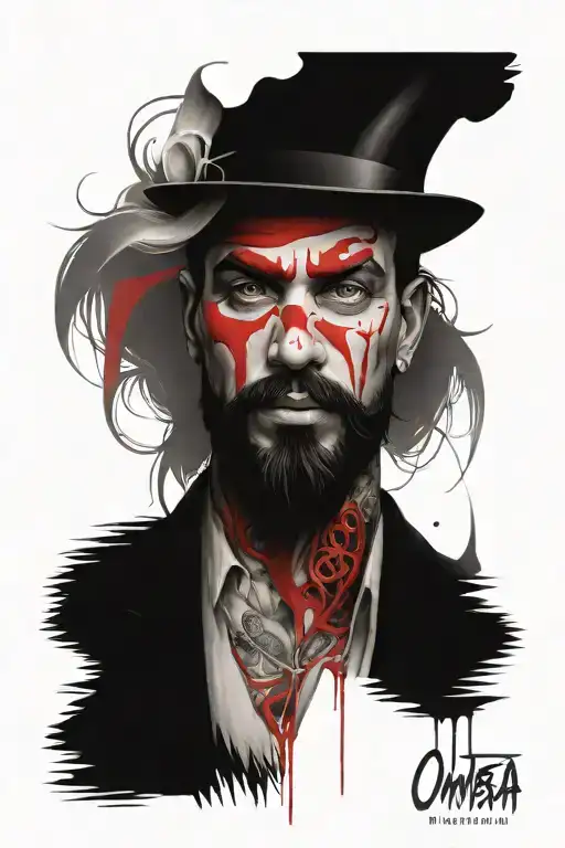omerta tatto with red tattoo design idea
