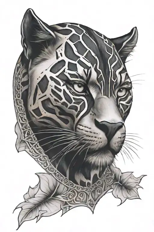 black panther head tattoo tattoo design idea