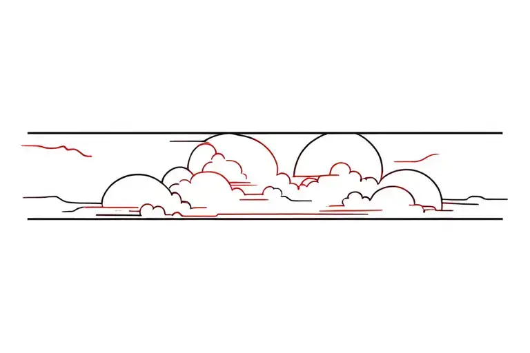 akatsuki red clouds tattoo design idea