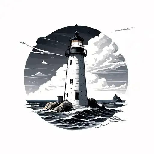 Lighthouse tattoo design idea