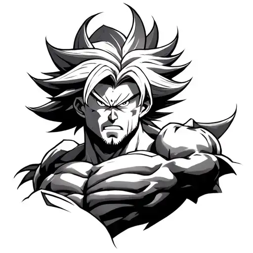 Broly tattoo design idea