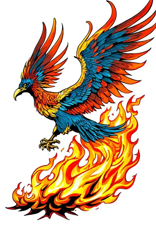 Phoenix Rising Traditional Neo-Traditional