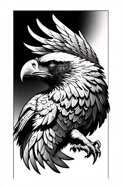 roman eagle tattoo design idea