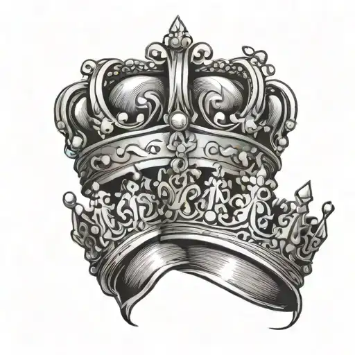 matching king and queen crowns with wedding dates inside  tattoo design idea