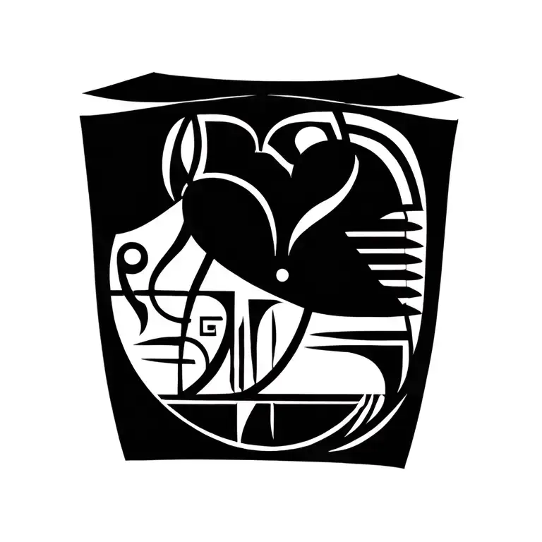 egyptian mythology, eternal love of family, infinity and timespace tattoo design idea