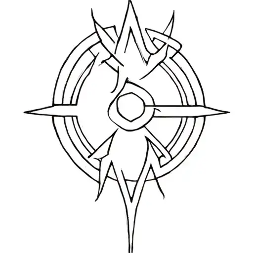 enki god symbol in alchemy tattoo design idea