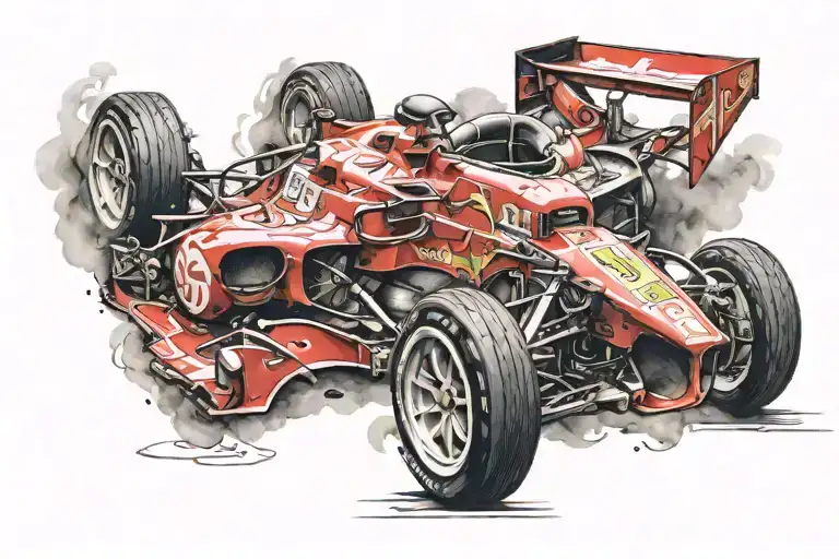 Ferrari SF24 race car tattoo design idea