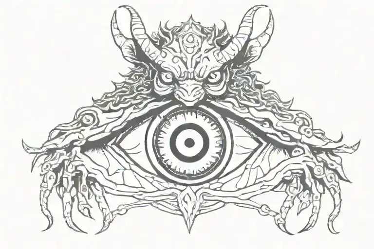 eyes demon slayer tattoo design idea