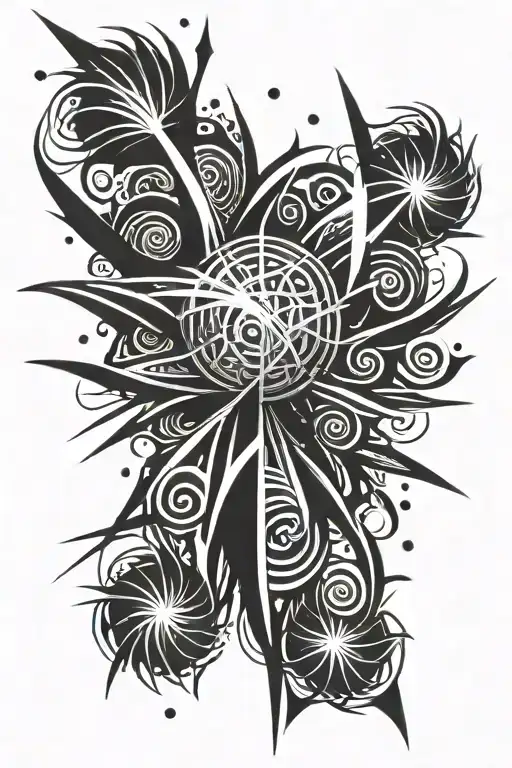 fireworks exploding tattoo design idea