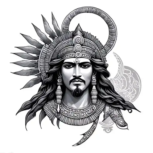 Annunaki God tattoo design idea