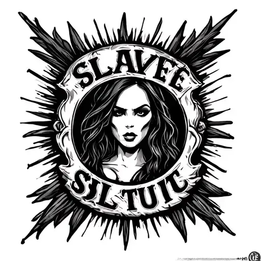 Slave slut sign tattoo design idea