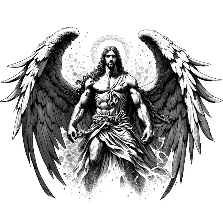 archangel uriel tattoo design idea