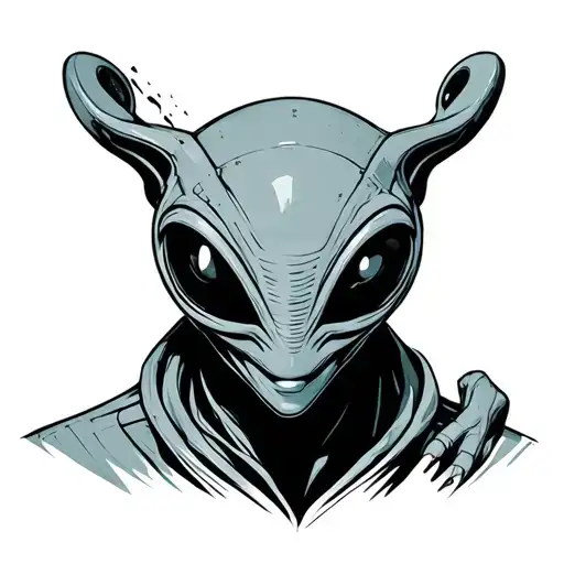 alien sexy cute men doodle tattoo design idea