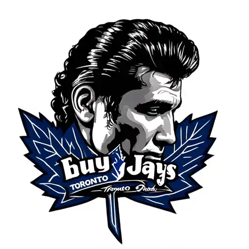 toronto bue jays, toronto maple leafs, las vegas and elvis tattoo design idea