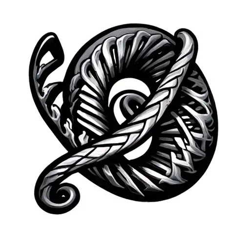 Dna Music tattoo design idea