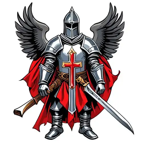 crusader knight templar tattoo design idea