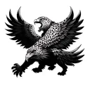 Double Headed Eagle and Leopard Tattoo tattoo design idea