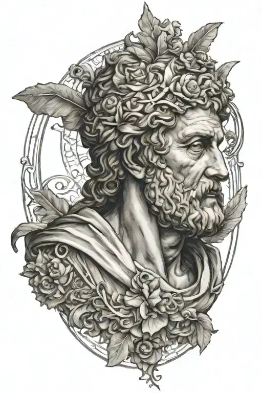 stoic virtues tattoo design idea